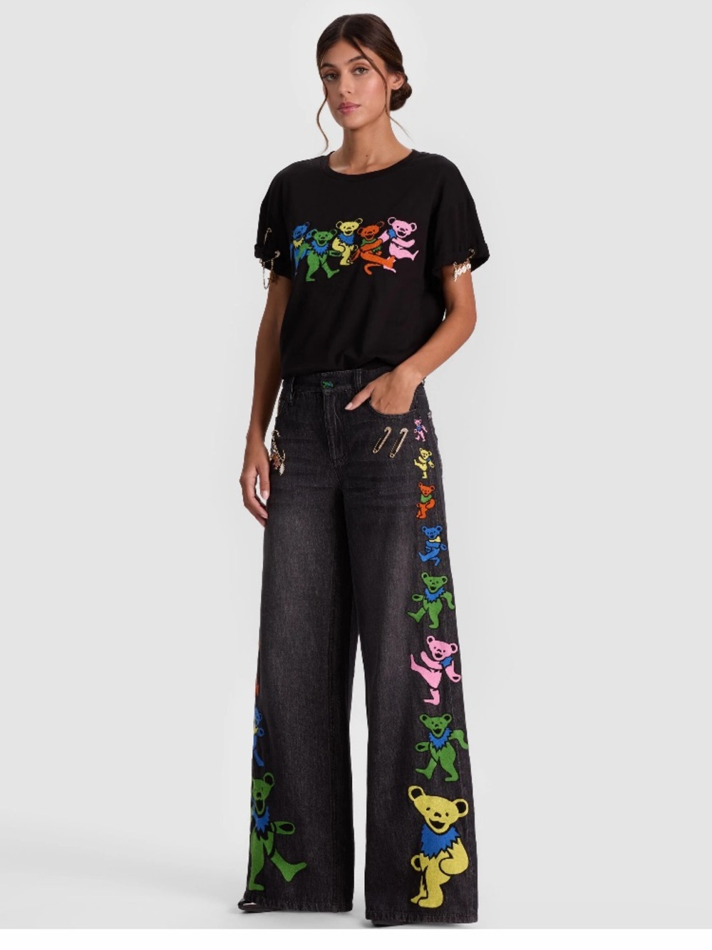 Alice + Olivia X Grateful dead amazing jeans 31